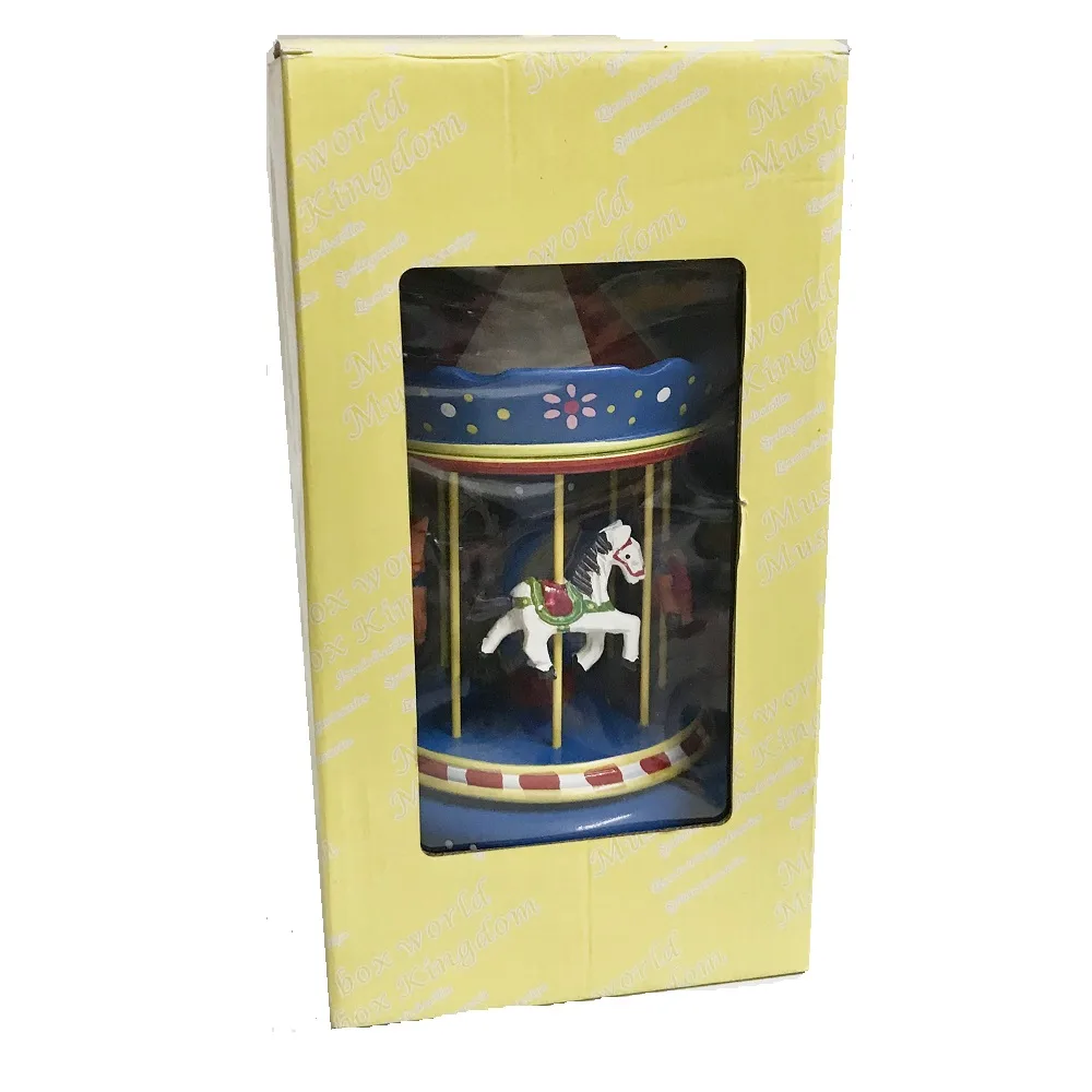 Grand Musical Carousel Blue-Red with Melody O Susanna -Rotating for babies - Image 3