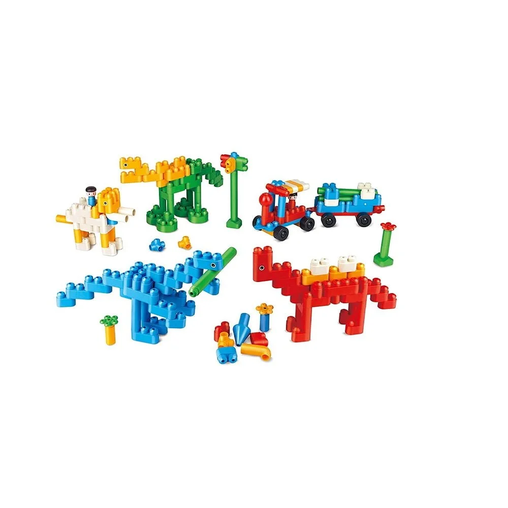PolyM Dinosaur Paradise Kit Building Blocks (200 Piece)