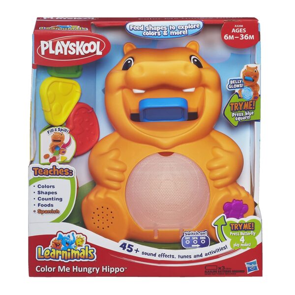 playskool learnimals color me hungry hippo toy