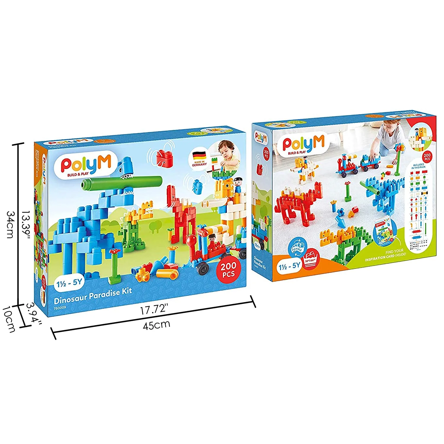 PolyM Dinosaur Paradise Kit Building Blocks (200 Piece) - Image 4