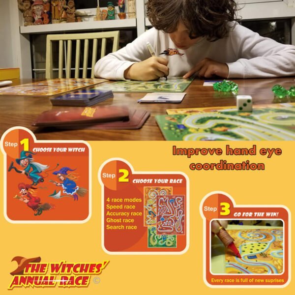 The Witches Annual Race Dexterity Racing Board Game for age 6+ Yrs - Image 2