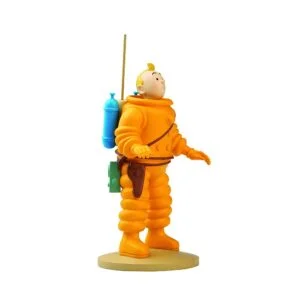 Tintin Resin Figurine - Tintin Cosmonaut Statue 12 cms for Collectors