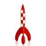 tintin rocket 30 cms resin