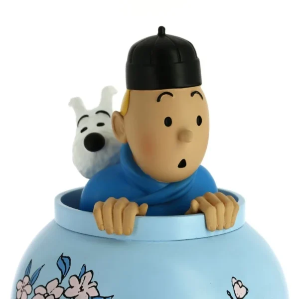 Tintin Series Resin Collectible Figurine - Les Icones Collection Blue Lotus Vase - Image 2