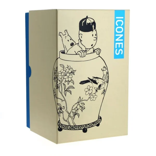 Tintin Series Resin Collectible Figurine - Les Icones Collection Blue Lotus Vase - Image 4