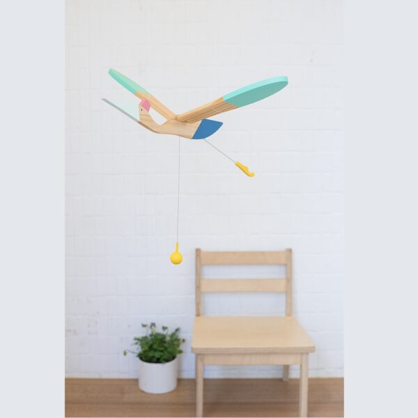 Eguchi Wooden Mobile Mini Bird Pelican for Baby & Kids - Image 5
