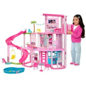 Barbie Dreamhouse Pool Party Doll House and Playset with 75+ Pieces