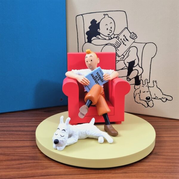 Tintin Series Resin Collectible Figurine - Les Icons Collection - Tintin at Home - Image 4