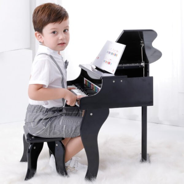 Onshine Beautiful Wooden Grand Piano for Age 3+ Years (White) - Image 8
