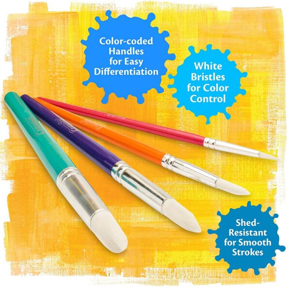 Crayola Big Paint Brushes (4 Count round) - Image 3