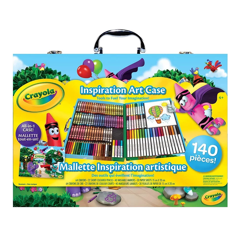 crayola inspiration art case for kids, crayons, markers and more ultimate drawing experience