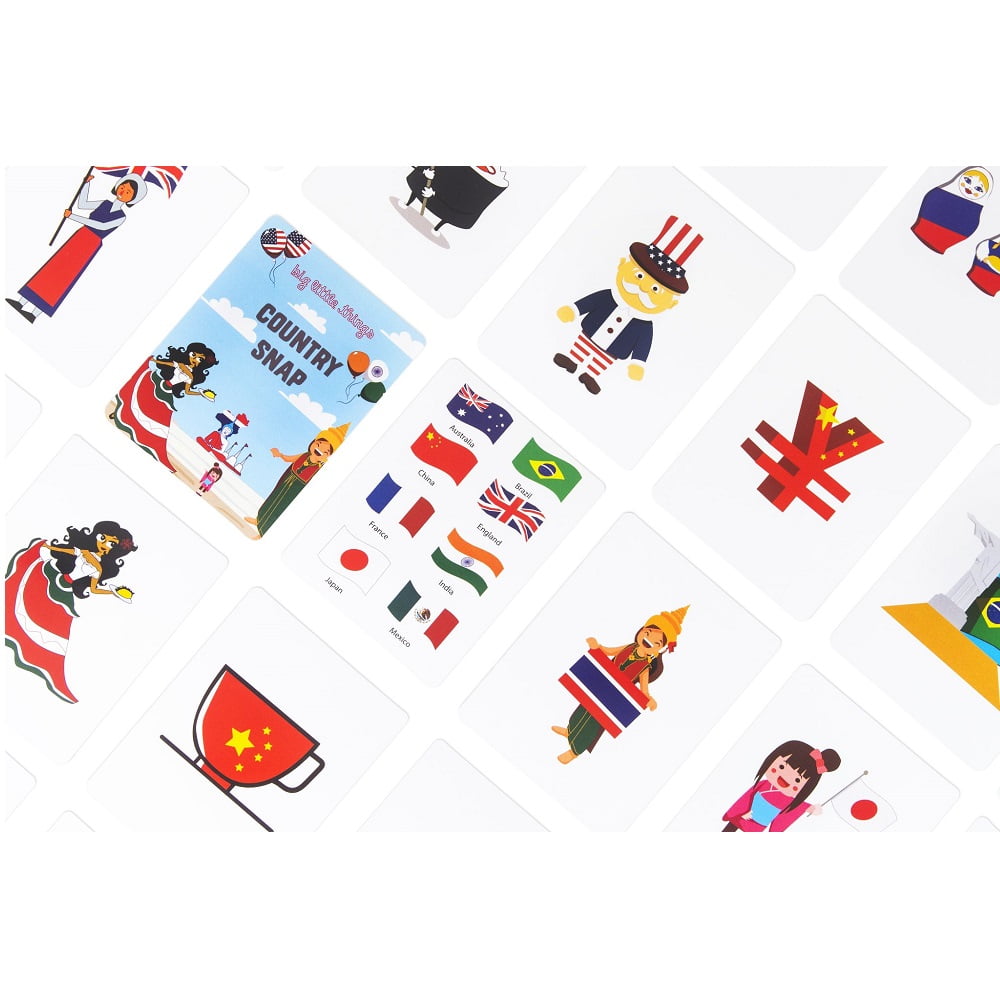 Country Snap Card Game for Age 3+ Years (3 Games in 1) Maya Toys