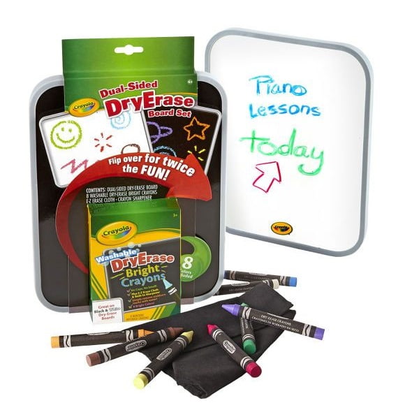 Crayola Dual-Sided Dry-Erase Board Set for Age 4+ Years (With 8 neon ...