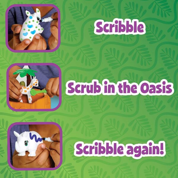 Crayola Scribble Scrubbie Safari Animals Tub Set for Age 3-6 Years - Image 3