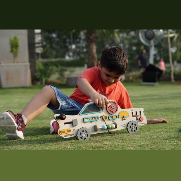 The Retro Ride Busy Board with 11 activities for Age 2+ Years - Image 3