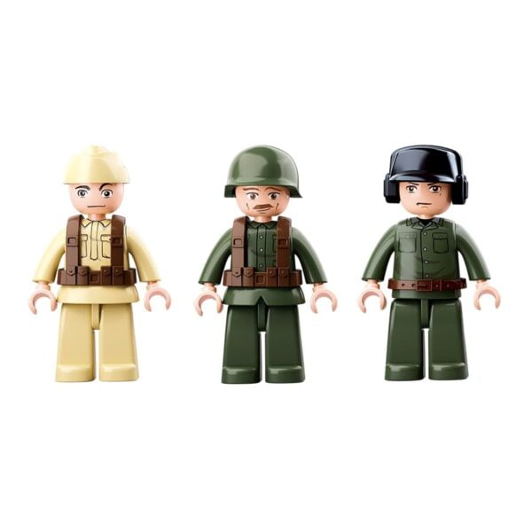 Sluban WW2 Half Track Armoured Vehicle & Cannon Building Blocks (460 Pcs) - Image 5