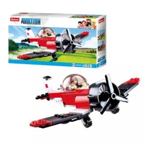 Sluban Farm Plane Building Blocks (128 Pcs) for Age 6+ Years