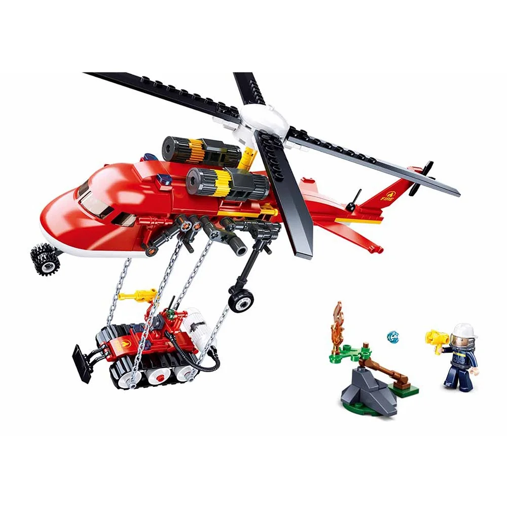 Sluban Fire Helicopter Building Blocks (325 Pcs) for Age 8+ years - Image 2