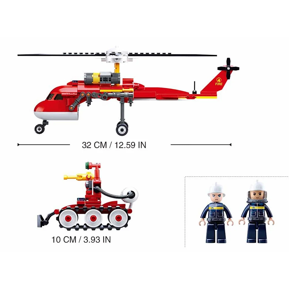 Sluban Fire Helicopter Building Blocks (325 Pcs) for Age 8+ years - Image 3