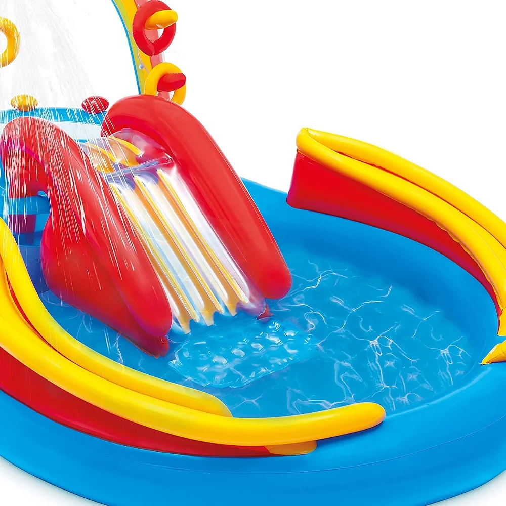 Intex Inflatable Rainbow Ring Water Play Centre, Multi Color (Swimming Pool) 57453NP - Image 2