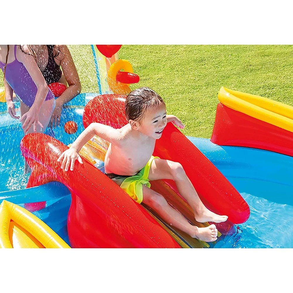 Intex Inflatable Rainbow Ring Water Play Centre, Multi Color (Swimming Pool) 57453NP - Image 4