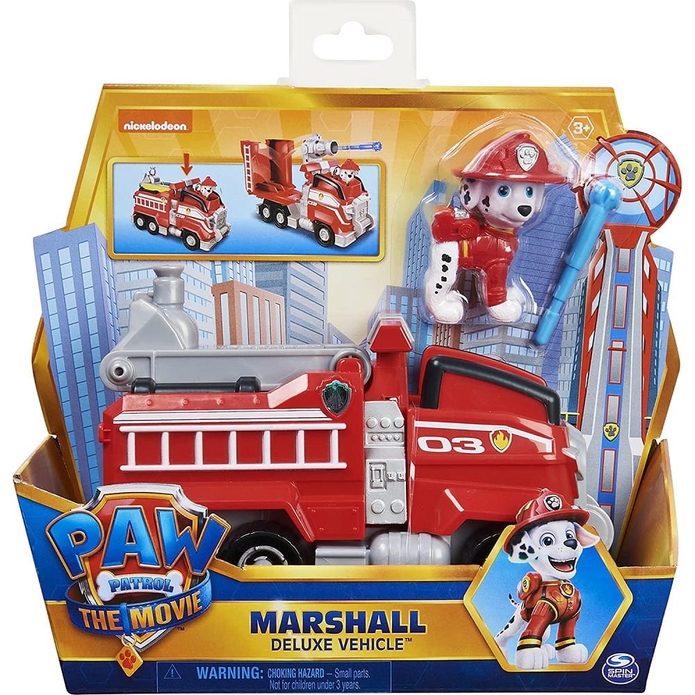 Paw Patrol Marshall s Deluxe Movie Transforming Fire Truck Toy Car