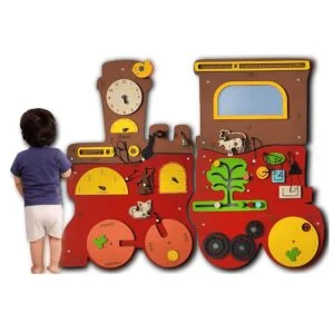The Talking Train Wall Activity & Busy Board (made with Beerchwood) for Toddlers & Kids, Schools, Preschools, Play Houses