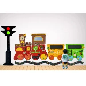The Talking Train Complete Concept Wall Activity & Busy Board (made with Beerchwood) for Toddlers & Kids, Schools, Preschools