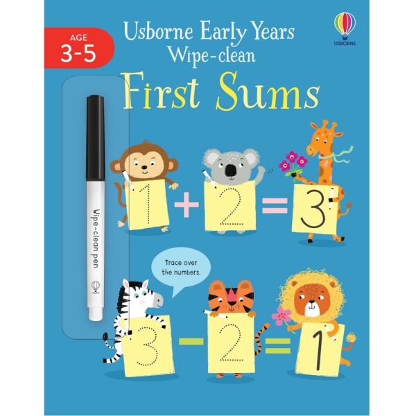 Early Years Wipe - Clean First Sums by Usborne for Age 3+ Years