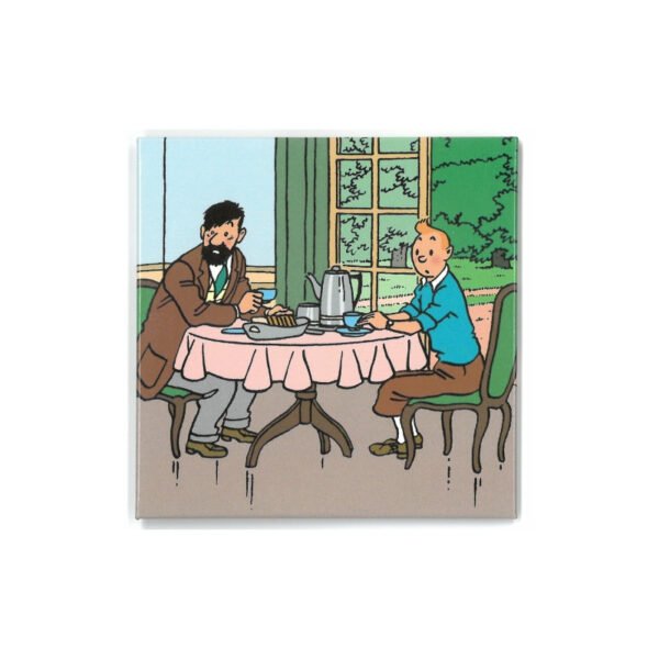 Tintin Series Magnet - Tintin & Haddock Breakfast