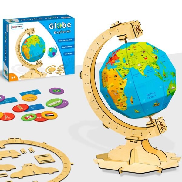 Playautoma Globe Explorer DIY Kit for Kids Age 6+ Years