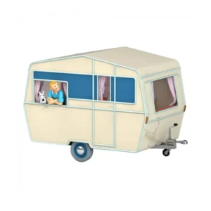 Tintin Car #51 1/24 Scale The Caravan of Tourists Diecast Model for Collectors 14+ Years