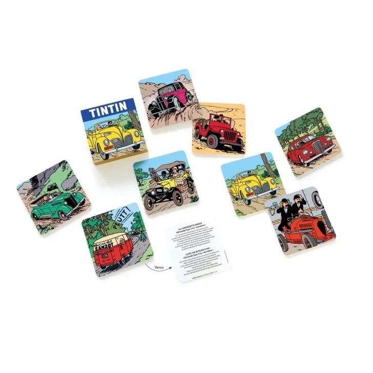 Set of 8 coasters - Tintin Cars