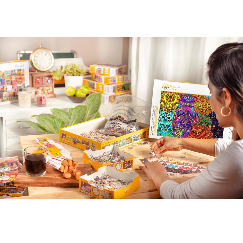 Brain Tree - Tribal Animals 1000 piece puzzle for adults - Image 3