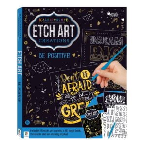 Hinkler Etch Art Creations Kit: Be Positive! - Art & Craft Kit for age 6-12 years