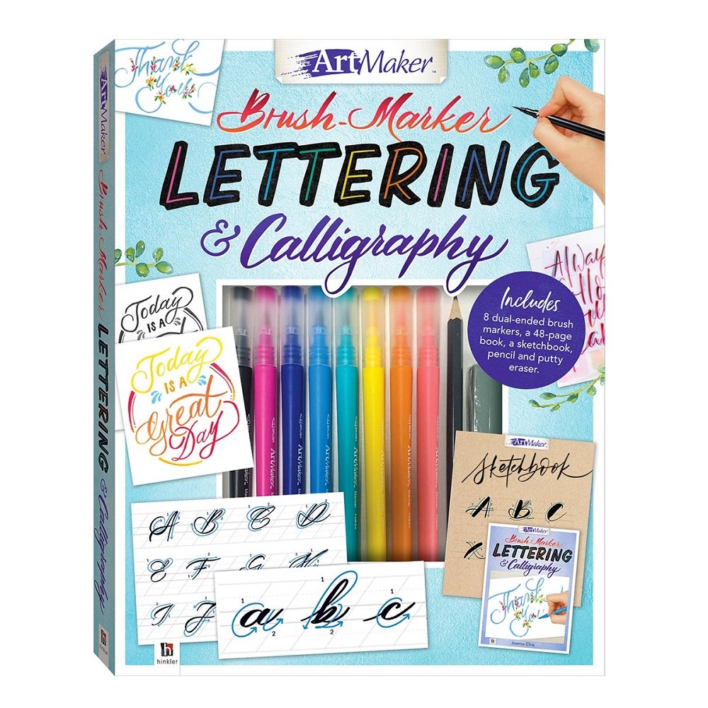 Deluxe DIY Kit Set - Hand Lettering, Calligraphy, Watercolor, Brush