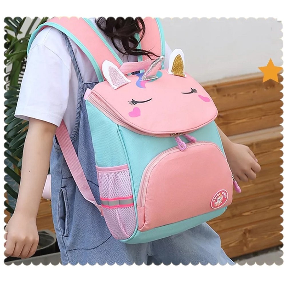 Animal Alley Hot Pink Unicorn Cartoon School Bag for 2 to 5 Years Kids  Girls/Boys Backpack (Pink, 4 L)