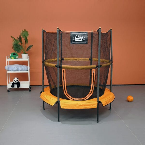 123Jump 48 inch (4 feet) Round Mini Trampoline with Safety Enclosure (age 3-7 Years) - Image 3