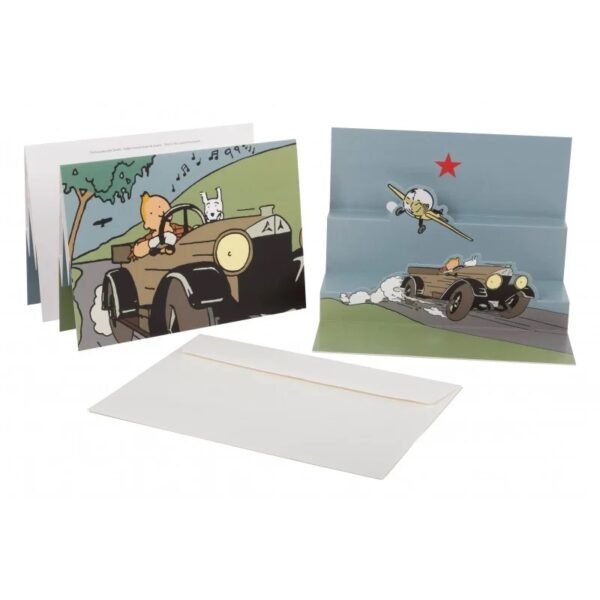 Tintin Pop-up Postcard Tintin's Mercedes