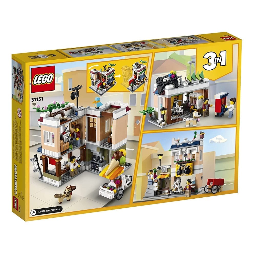 Lego creator 3in1 townhouse pet discount shop and café 31097 building kit