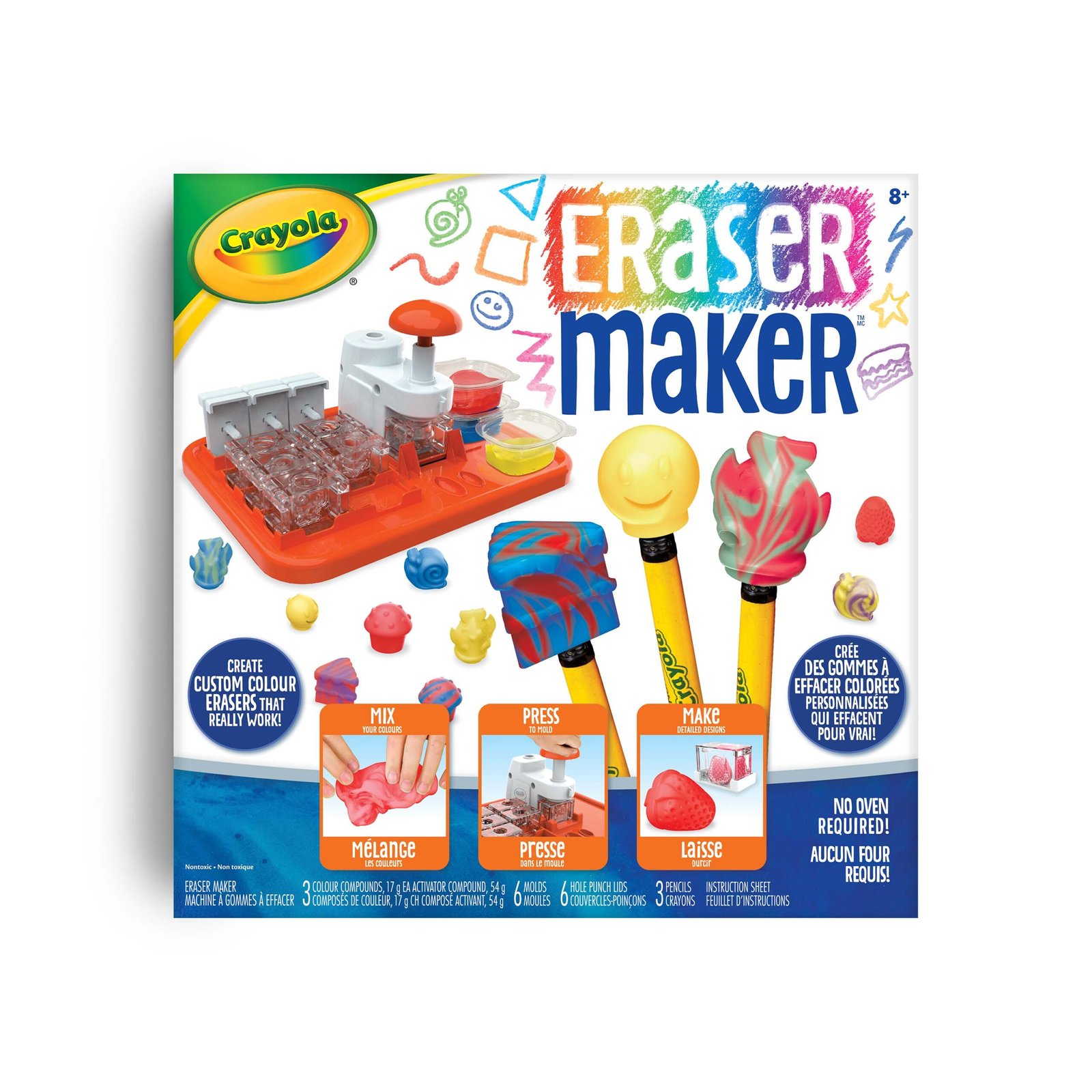 Crayola Eraser Maker DIY Craft Kit for Kids Age 8-11 Years - Maya Toys