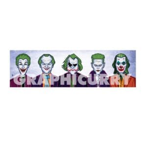 Evolution of the Joker Wall Art by Graphicurry