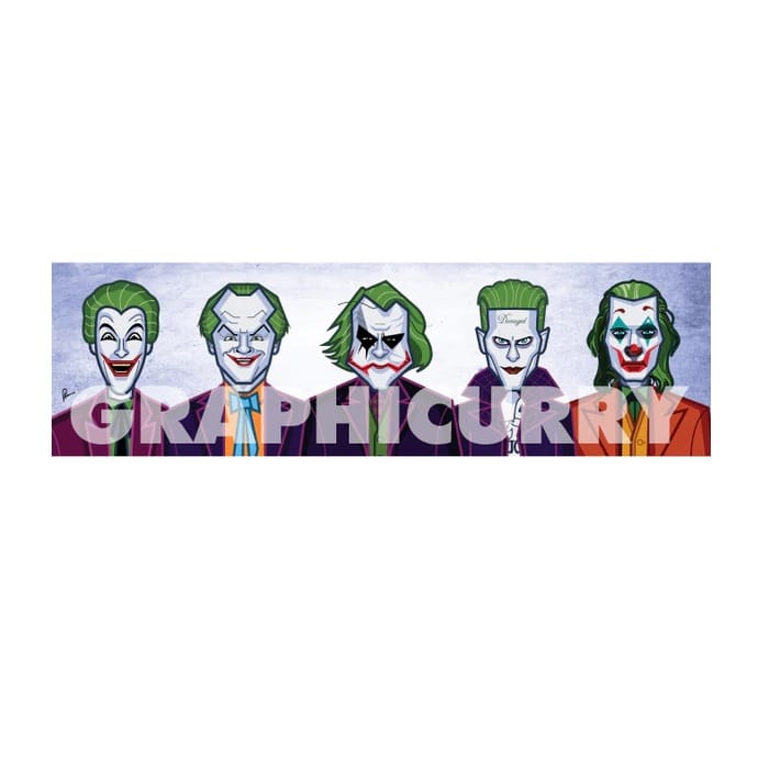 Evolution of the Joker Wall Art by Graphicurry