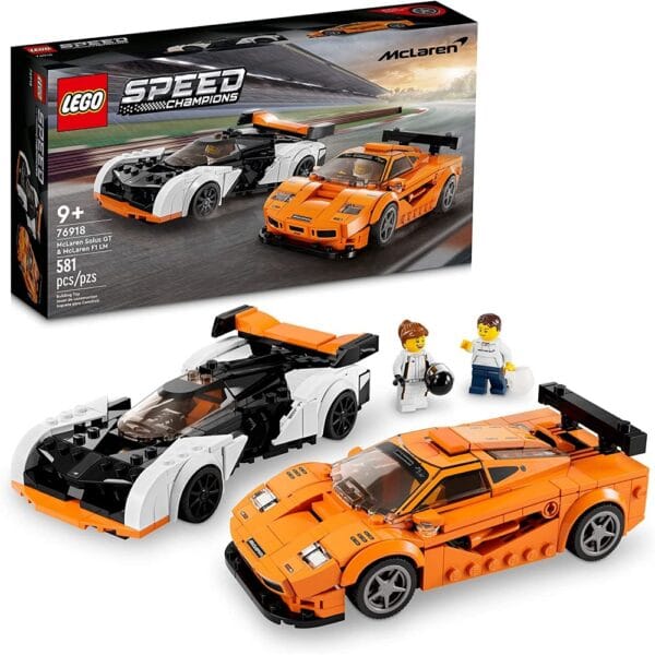 Lego 76918 Speed Champion McLaren Solus GT & McLaren F1 L for 9+ Years (581 Pieces)