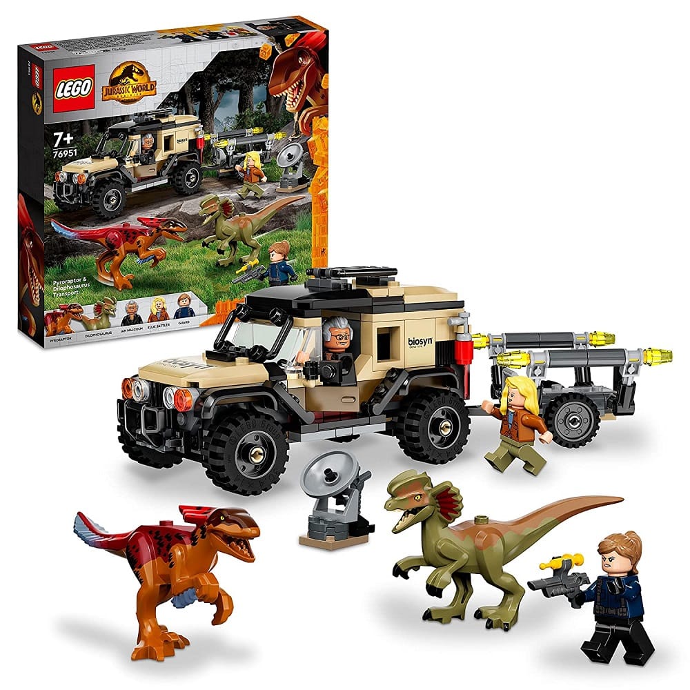 Lego 76951 Jurassic World Pyroraptor & Dilophosaurus Transport for 7 ...