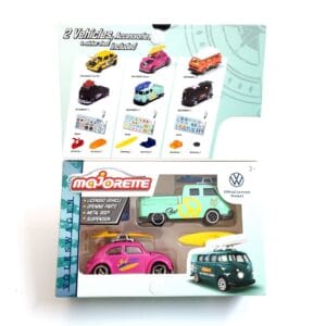 Majorette Diecast Volkswagen T1 & Beatle - The Originals (set of 2) for 3+ Years