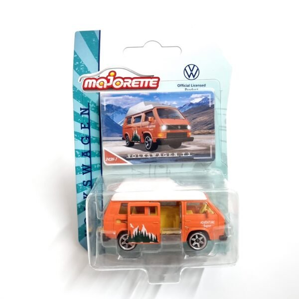 Majorette Diecast Volkswagen T3 (Orange) Car Model for 3+ Years - Maya Toys