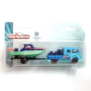 Majorette Diecast Volkswagen T1 Trailer with boat for 3+ Years