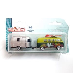 Majorette Diecast Volkswagen T1 Trailer with Caravan for 3+ Years