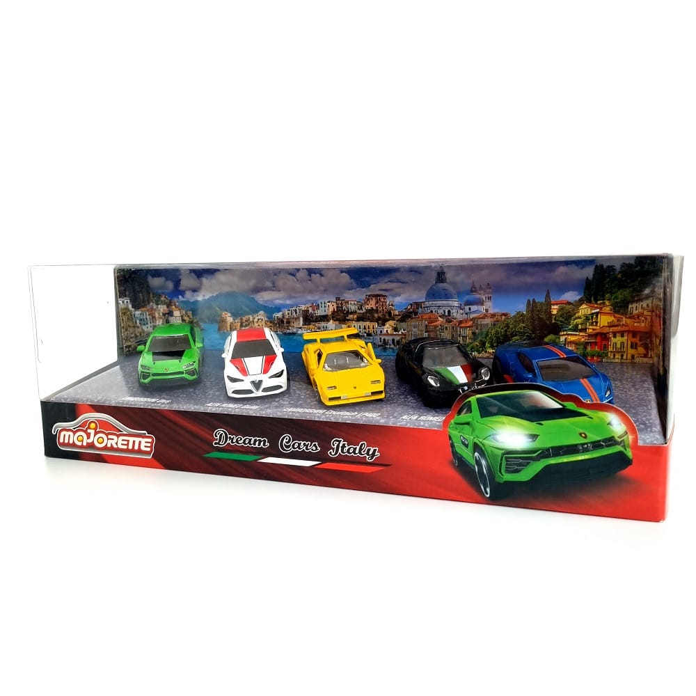 Majorette Dream Cars Italy Pack of 5 Car Models for 3+ Years - Maya Toys